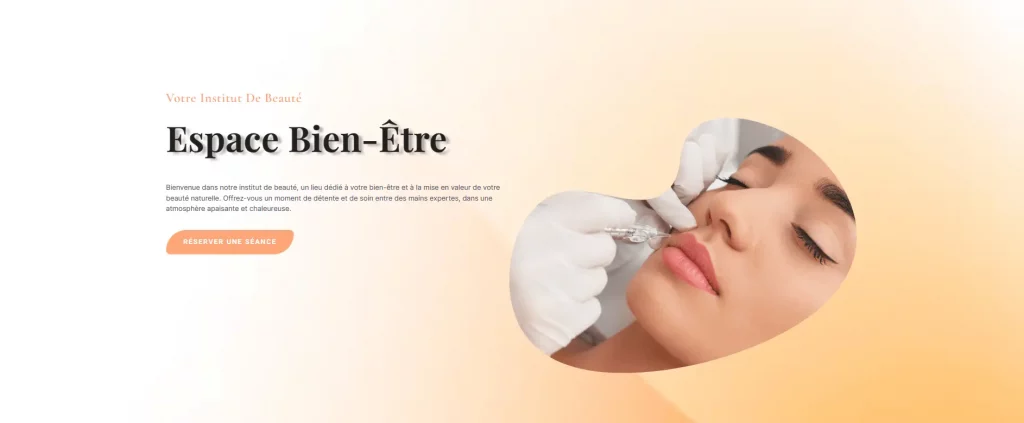 Service Exemple de design de site web professionnel pour esthéticienne ou salon de beauté